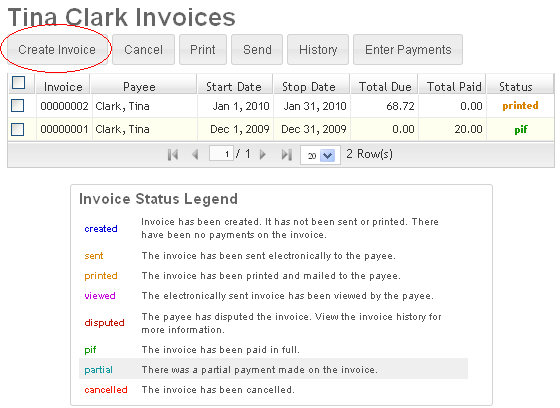 Create Invoice