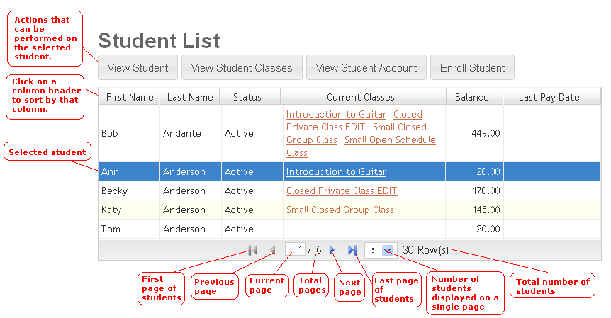 Student Grid