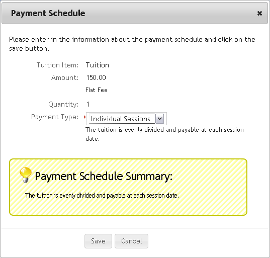 Payment Schedule