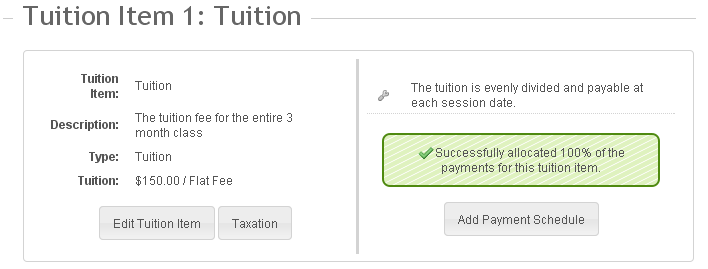 Payment Schedule